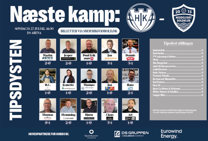 Fans og spillere fra Hobro IK før kamp mod Middelfart på DS Arena.