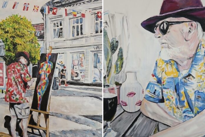 Kunstudstilling i Galleri Amadusa i Hobro med portrætter og skulpturer af lokale kunstnere