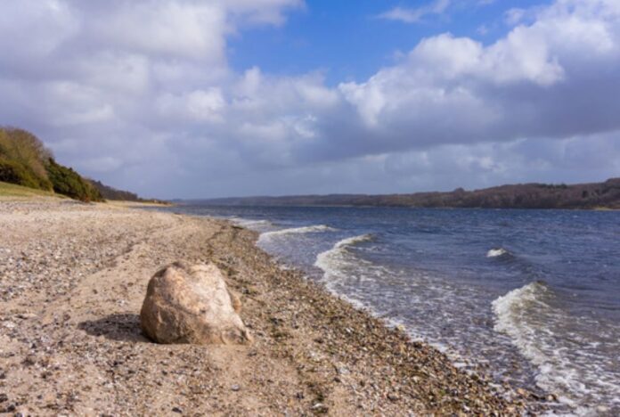 Kort over Mariagerfjord med udpegede områder til naturbeskyttelse ifølge omlægningsplanen