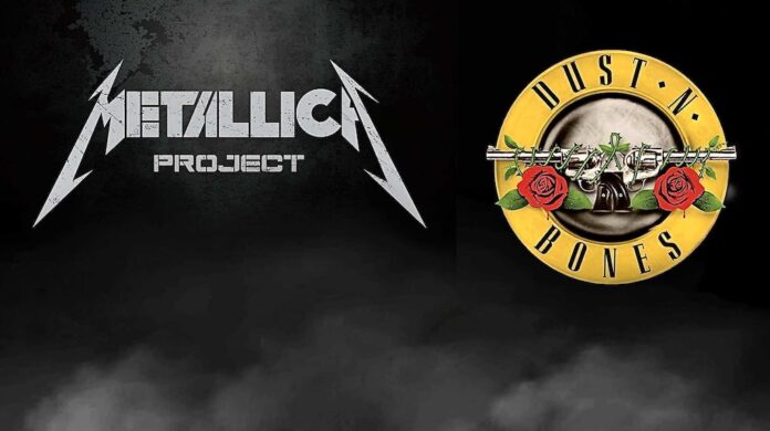Logoer for Metallica Project og Dust N’ Bones før dobbelt koncert i Hadsund den 18. april