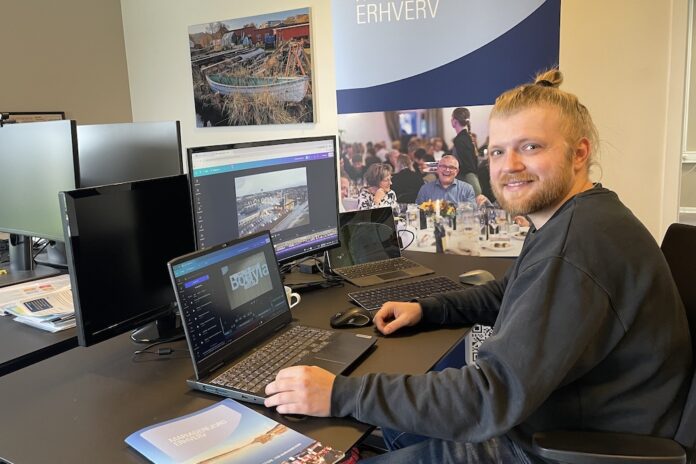 Emil Hornbæk Svenstrup i praktik hos Mariagerfjord Erhverv og i samarbejde med lokale virksomheder