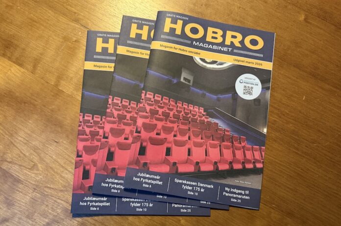Forside af Hobro Magasinet med fokus på lokale historier og personer i Hobro