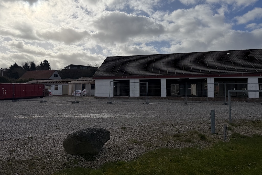 De tidligere bygninger på Landgangen forsvinder lidt efter lidt og gør plads til et nyt boligområde.